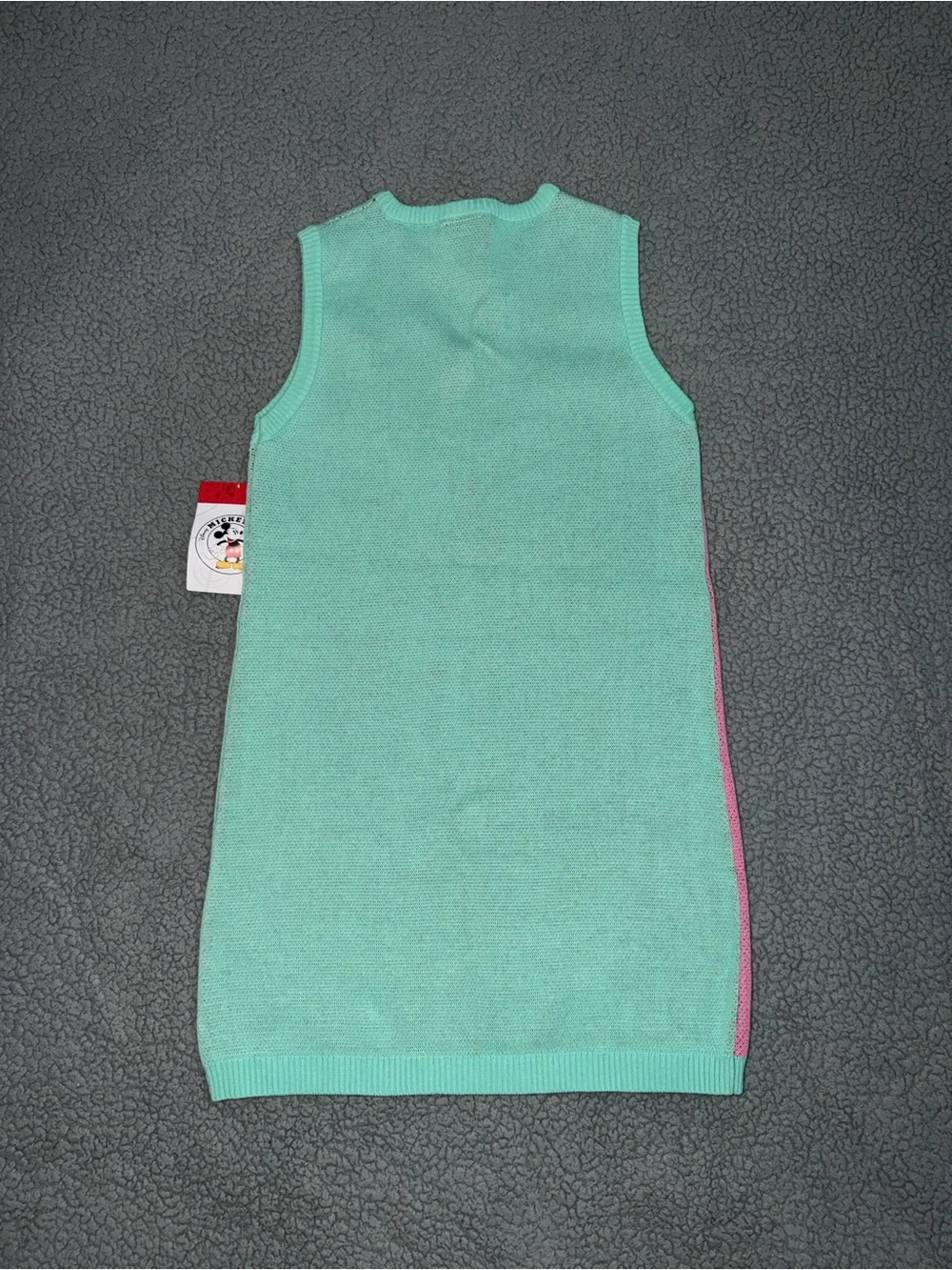 Disney Sleeveless Mickey Knit Dress - Pink, Mint & Yellow